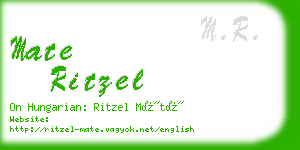 mate ritzel business card